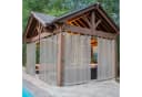 BTTO V&G Outdoorvorhang Transparent Wasserdicht mit Magic Tape Bild 2