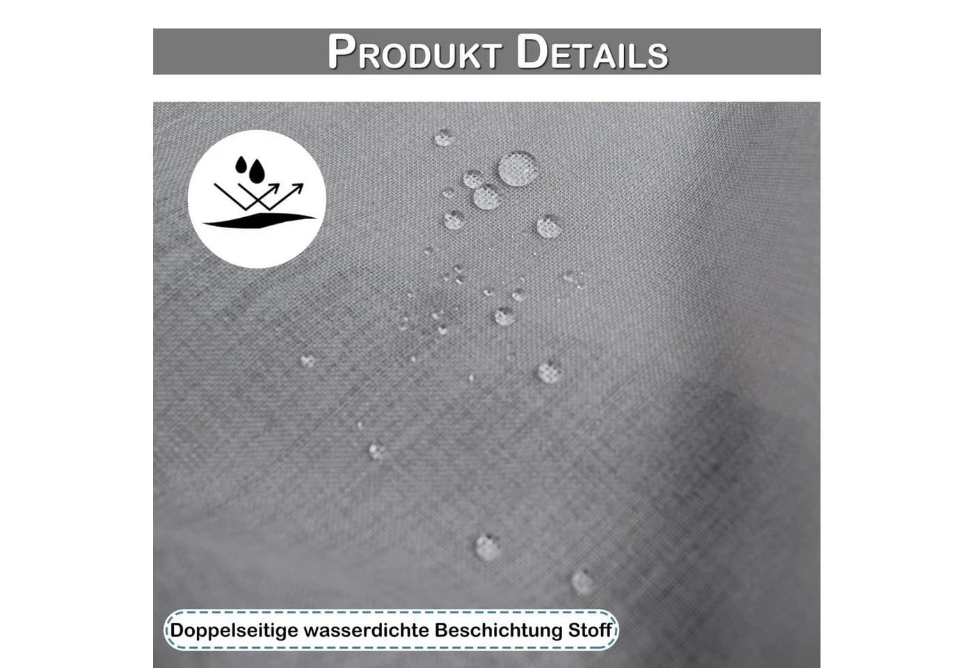 BTTO V&G Outdoorvorhang Transparent Wasserdicht mit Magic Tape - Bild 5