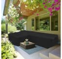 BTTO Gartenmöbel-Schutzhülle L-Form Schwarz UV-Schutz Bild 3