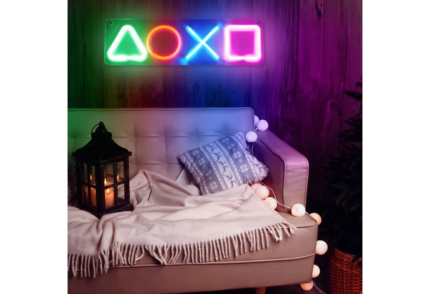 MUPOO LED Gaming Neonlicht Schild PS-Symbol Wanddekoration - Bild 5
