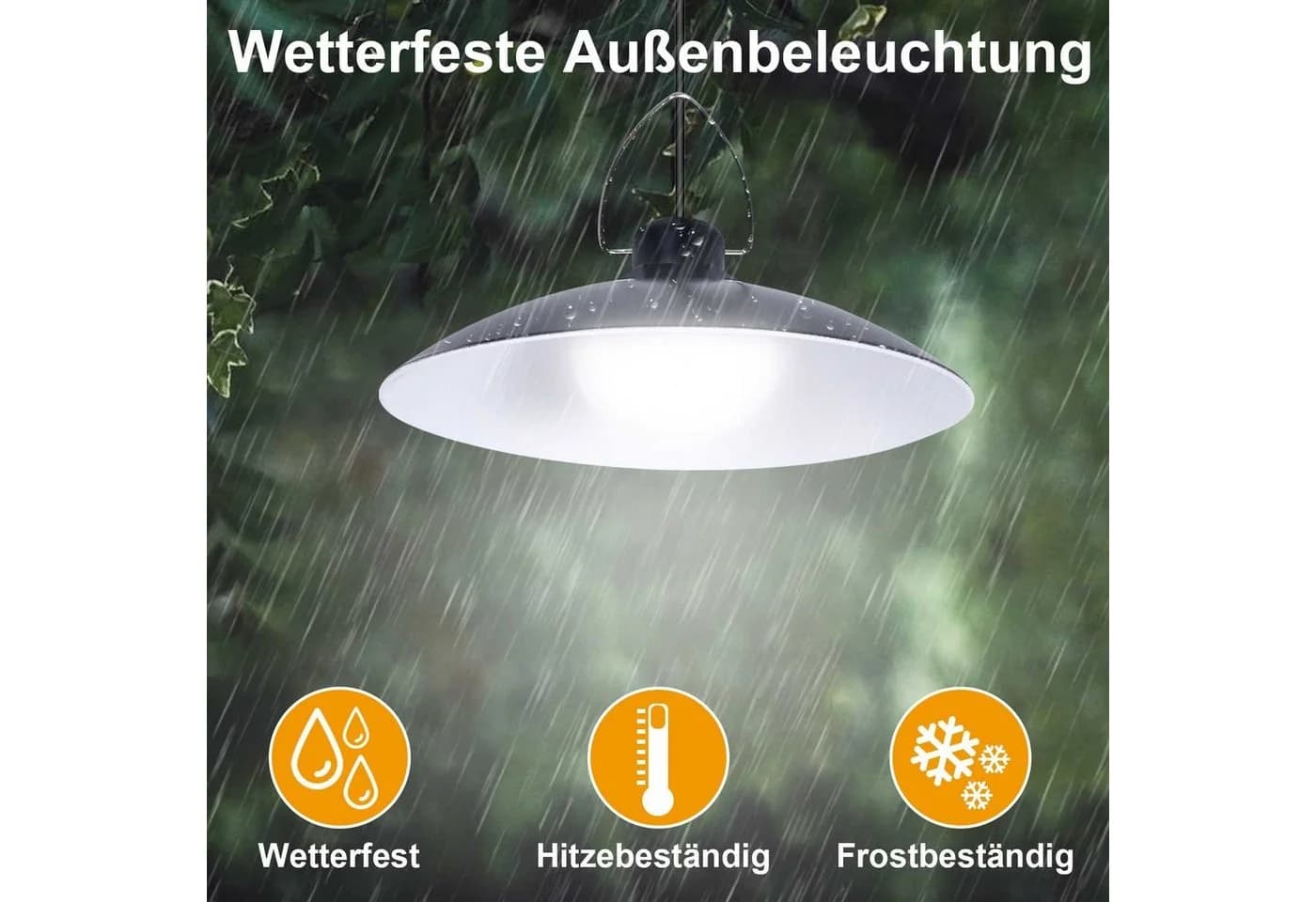 MUPOO Solar-Pendelleuchte mit Fernbedienung IP65 1-4 Köpfe - Bild 4