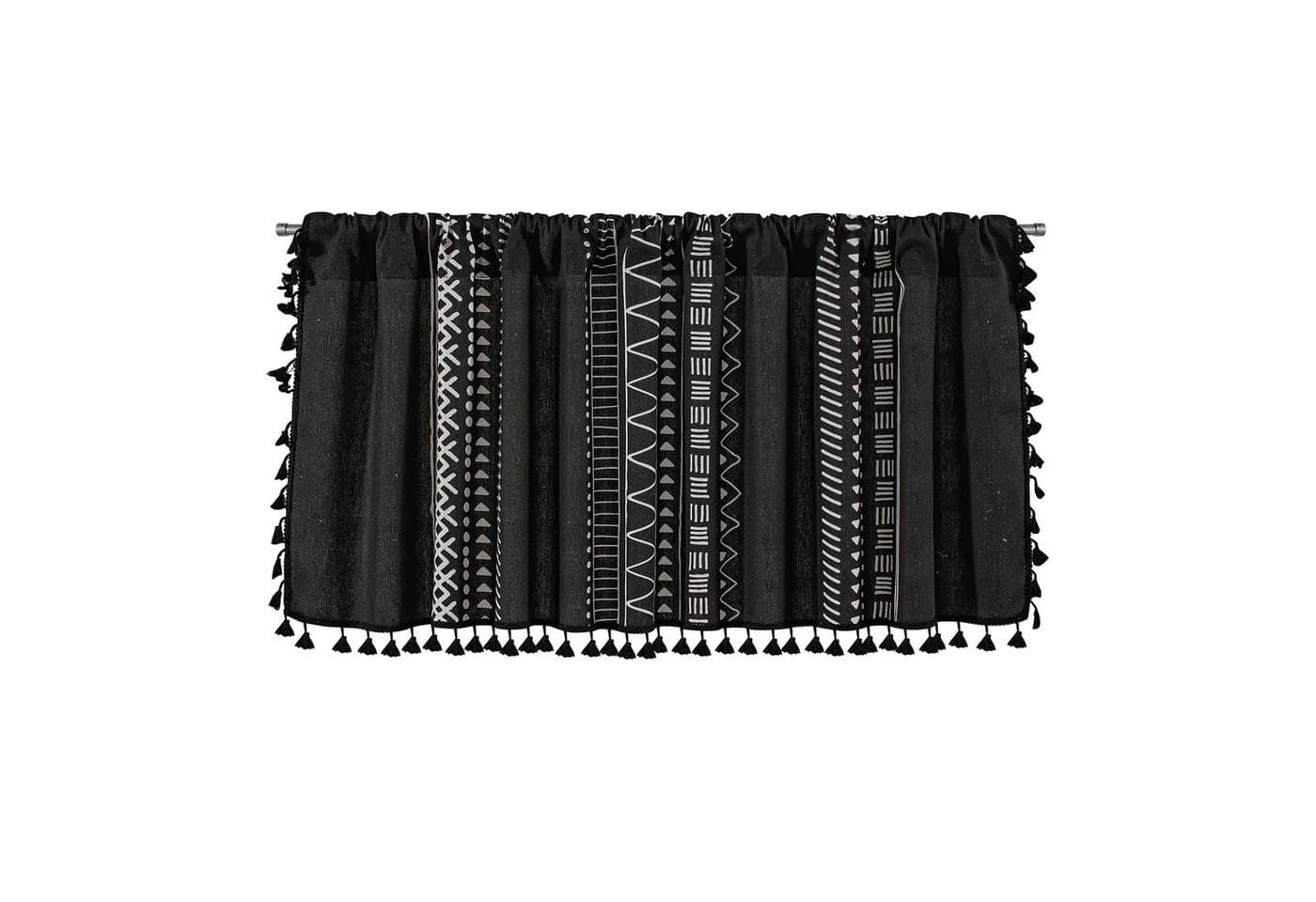 BTTO Scheibengardine mit Quasten 2er Set Transparent Boho - Bild 2