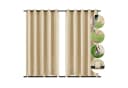 BTTO V&G Outdoorgardine Winddicht Verdunkelnd Beige Bild 1