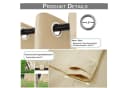 BTTO V&G Outdoorgardine Winddicht Verdunkelnd Beige Bild 4