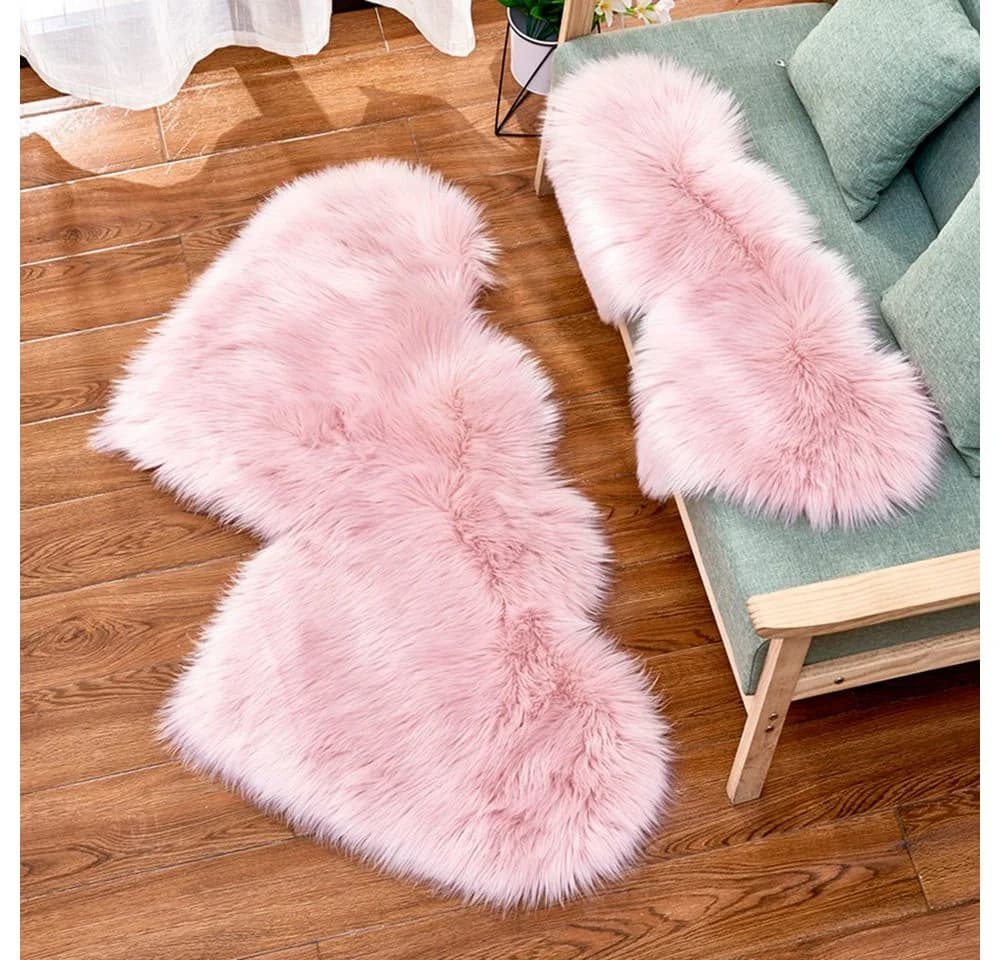 BTTO TEPP Hochflor-Teppich Herz Rosa Polyester - Bild 2