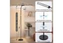MUPOO LED Stehlampe Doppelkopf Schwarz Dimmbar 10 Stufen Bild 4