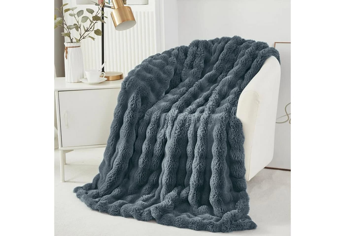 BTTO Shaggy-Decke Polyester-Mischung 160x200 cm - Bild 2