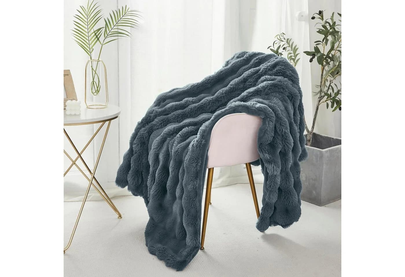 BTTO Shaggy-Decke Polyester-Mischung 160x200 cm - Bild 3