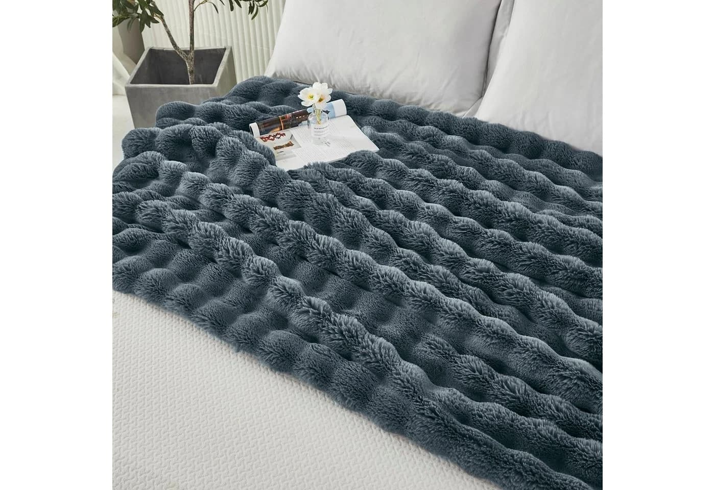 BTTO Shaggy-Decke Polyester-Mischung 160x200 cm - Bild 4