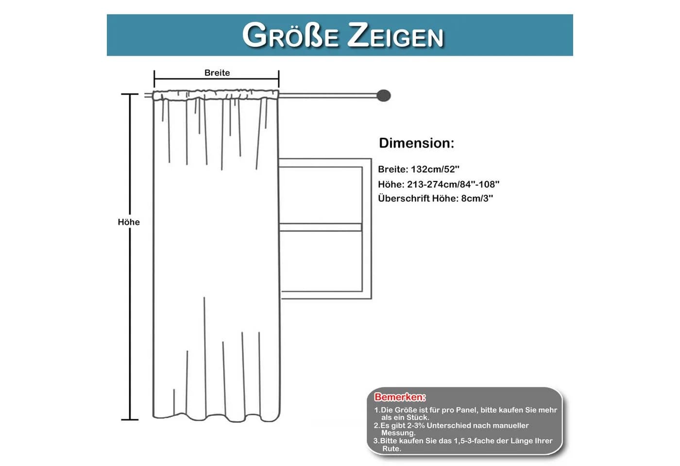 BTTO V&G Boho Gardine mit Rüschen Weiß 2er Set