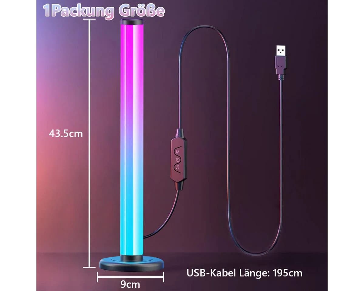 MUPOO Smart LED Lightbar TV Hintergrundbeleuchtung RGB Musik Sync
