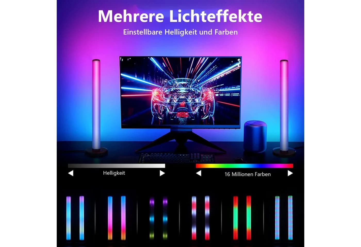 MUPOO Smart LED Lightbar TV Hintergrundbeleuchtung RGB Musik Sync - Bild 3