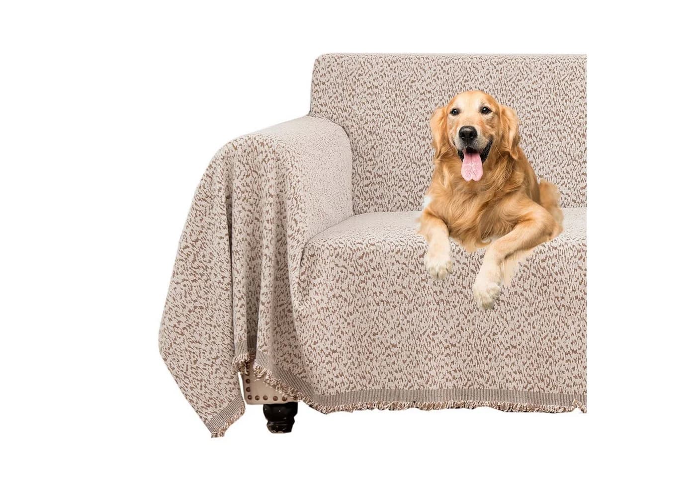 BTTO Chenille Sofahülle Geometrisch Beige Polyester - Bild 3