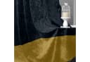 Jibenhome Samt Vorhang 2er Set Schwarz/Gold Floral Verdunkelnd Bild 3