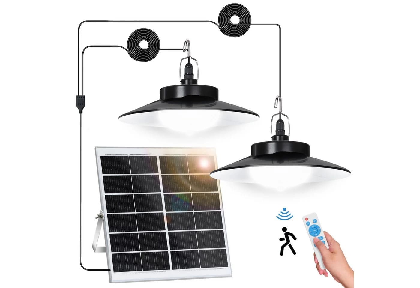MUPOO LED Solarleuchte mit Bewegungssensor und Fernbedienung - Bild 2