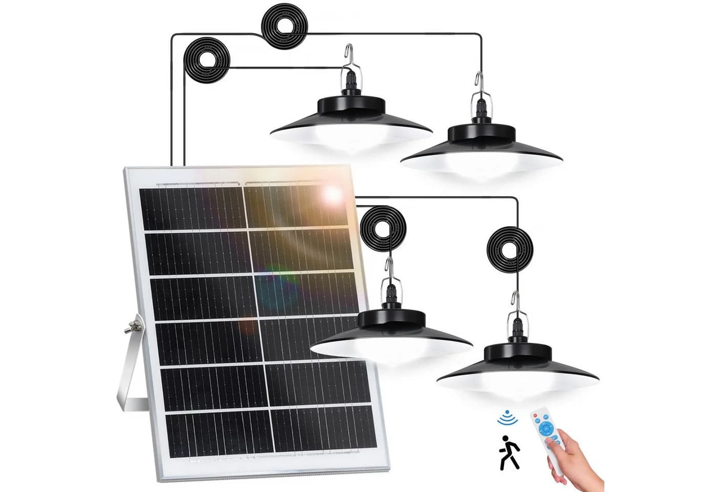 MUPOO LED Solarleuchte mit Bewegungssensor & 5 Modi - Bild 2