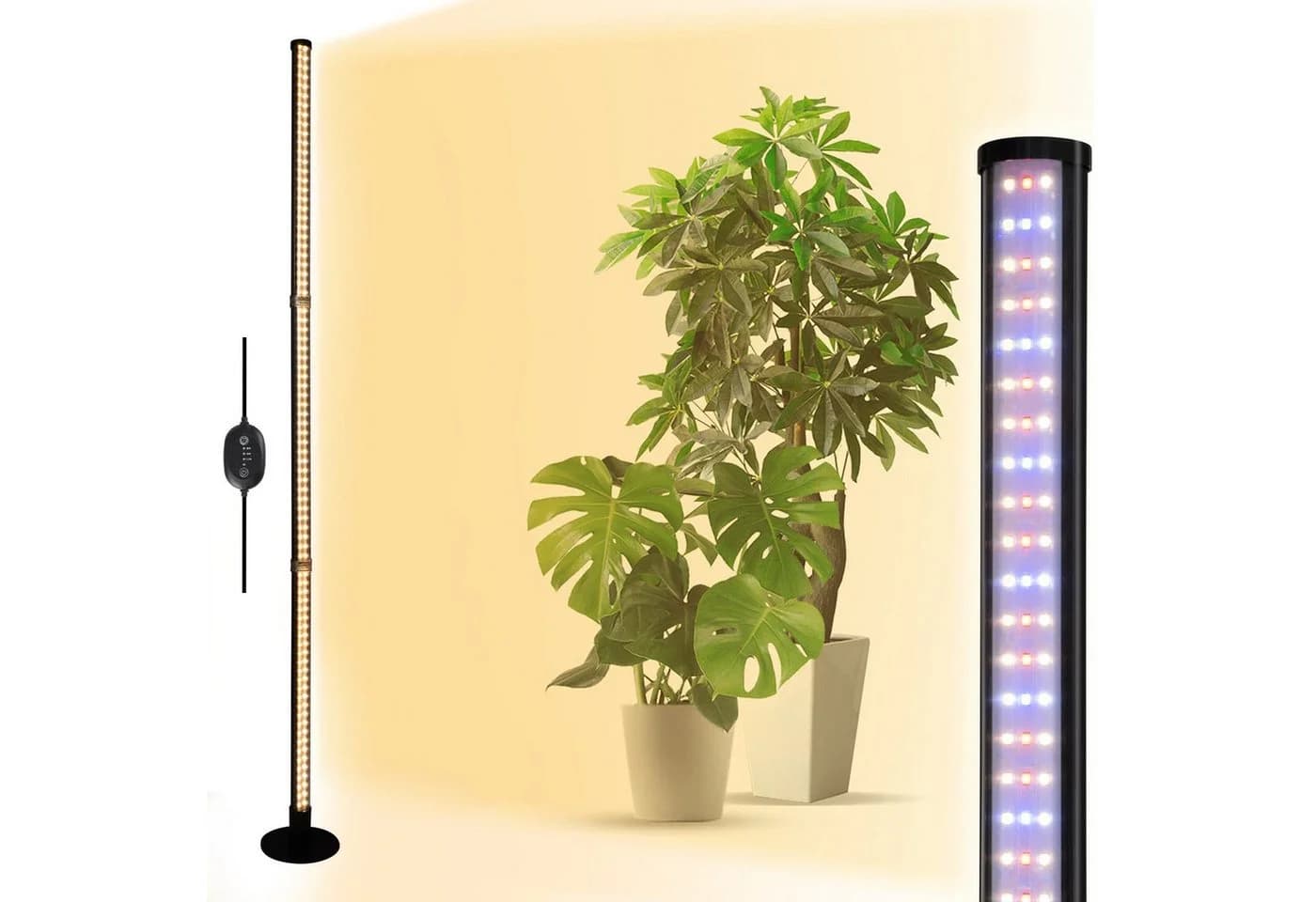 Jibenhome LED Pflanzenlampe Stehend Schwarz mit Timer - Bild 2