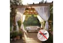 BTTO V&G Outdoorgardine Mückennetz Transparent Weiß Bild 2