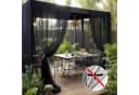Jibenhome Outdoor Moskitonetz Vorhang Transparent Schwarz Bild 2