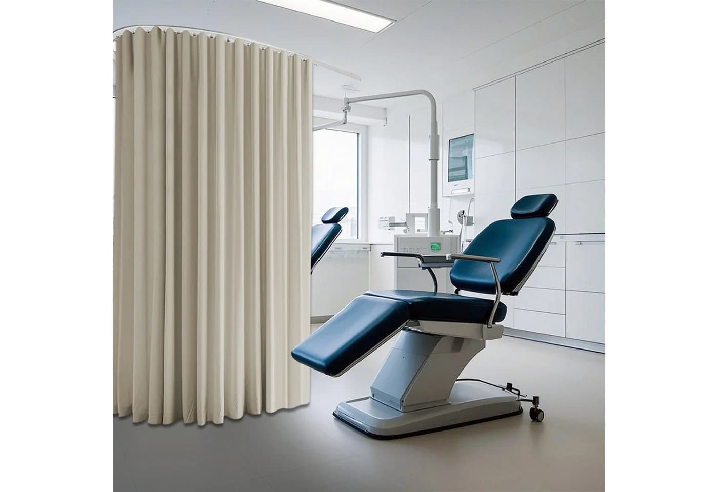BTTO V&G Raumteiler Vorhang mit Schiene Beige Verdunkelung - Bild 4