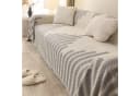 BTTO Sofahusse Grau Chenille Sofabezug mit Quasten Bild 2