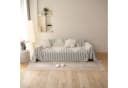 BTTO Sofahusse Grau Chenille Sofabezug mit Quasten Bild 3
