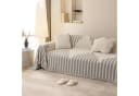BTTO Sofahusse Grau Chenille Sofabezug mit Quasten Bild 4