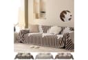 BTTO Sofahusse Braun Chenille mit Quasten - Weicher Sofa Bezug Bild 2