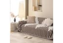 BTTO Sofahusse Braun Chenille mit Quasten - Weicher Sofa Bezug Bild 4