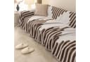 BTTO Sofahusse Braun Chenille mit Quasten - Weicher Sofa Bezug Bild 5