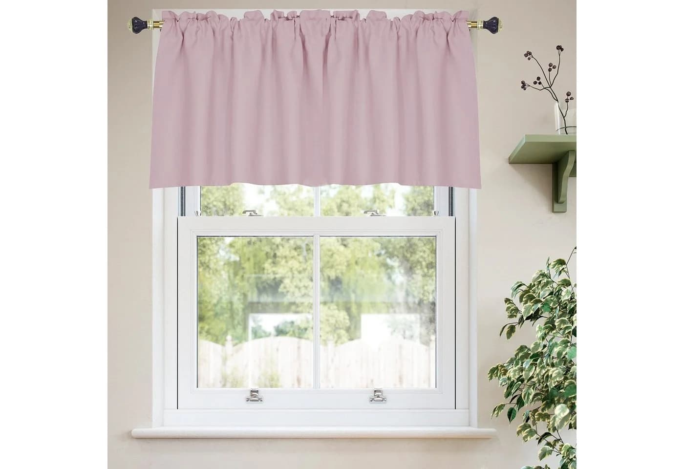 BTTO TEPP Verdunkelnde Scheibengardine Rosa 2er-Set mit Stangendurchzug - Bild 3