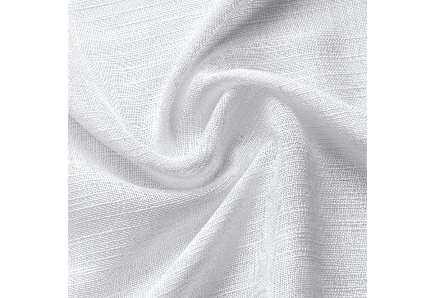 BTTO V&G Scheibengardine Voile Gardinen Bistrogardine, Kurze Vorhänge mit Stangendurchzug (2 St), halbtransparent, Leinen-Muster, Einfarbig - Bild 4