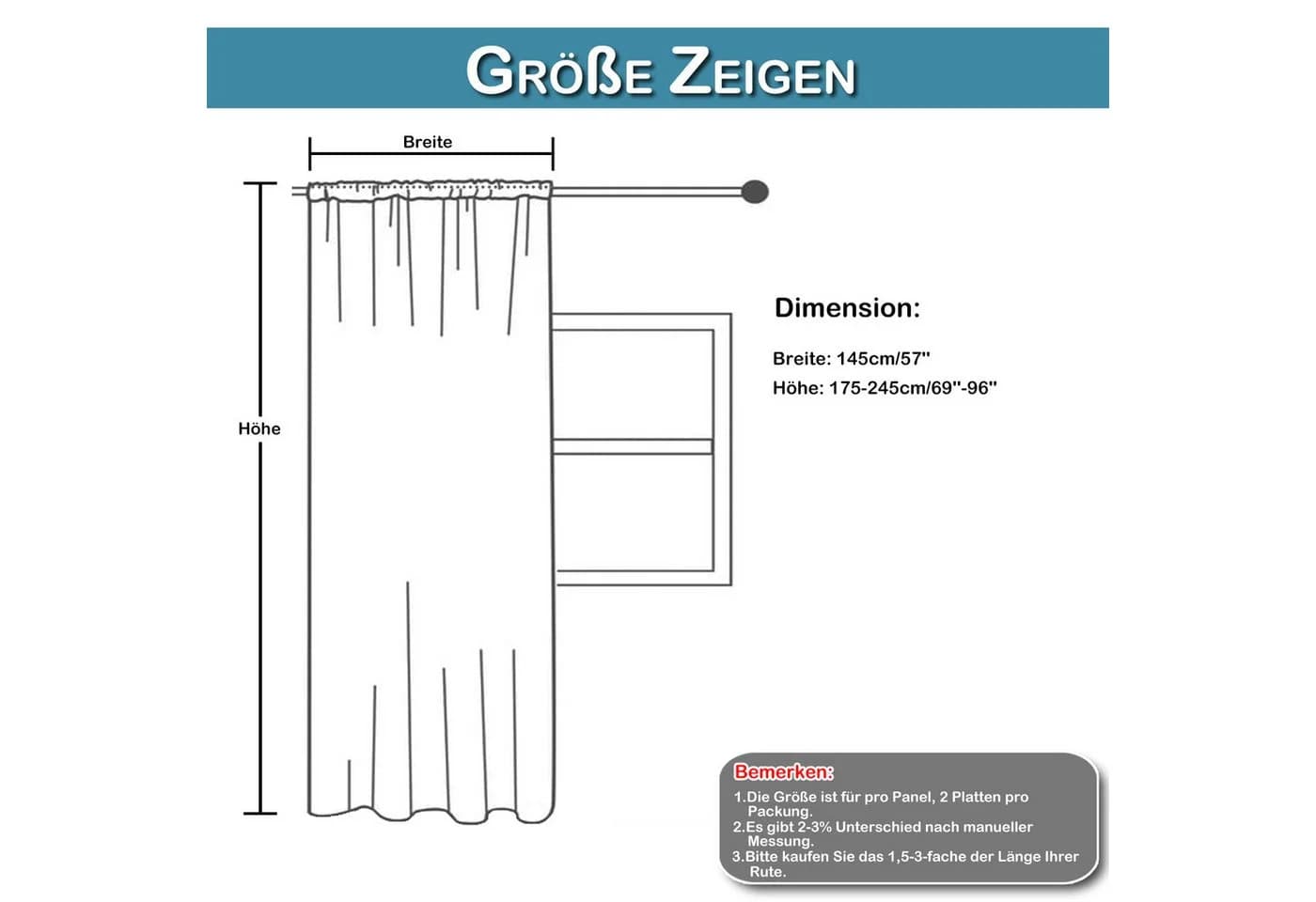BTTO V&G Gardine Voile Boho Vorhänge 2 St. Halbtransparent
