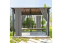 BTTO V&G Outdoorvorhang Balkon Wasserdicht Winddicht Grau Bild 4