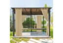 Jibenhome Outdoorgardine Beige Wasserabweisend Winddicht Bild 2