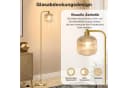 MUPOO Stehlampe Glas Kristall Stehlampe mit Glühbirne, Modern Stehleuchte Wohnzimmer, LED wechselbar, Fußschalter, mit E27 Glühbirne, für Schlafzimmer Wohnzimmer Büro Bild 1