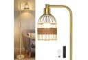 MUPOO Stehlampe Gold Dimmbar mit Fernbedienung, LED-Glühbirne, Fußschalter, E27 Bild 2