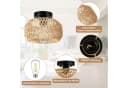 MUPOO Deckenleuchte Rattan Hängeleuchte Boho Deckenlampe LED Bild 3