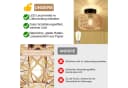 MUPOO Deckenleuchte Rattan Hängeleuchte Boho Deckenlampe LED Bild 5