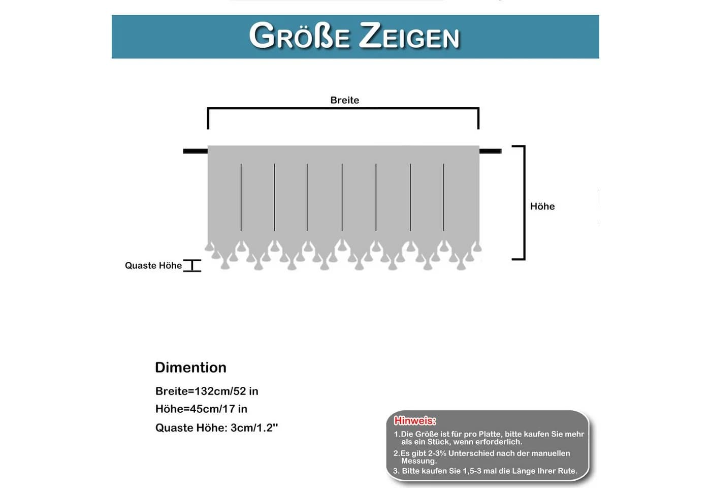 BTTO V&G Scheibengardine Beige Transparent mit Quasten