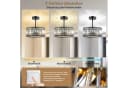 Jibenhome LED Deckenleuchte Schwarzer Kristalllampe, Moderne Kronleuchter Kristall Leuchte, LED wechselbar, Moderne Halb Einbauleuchte, Kristall Dekolampe für Küche, Schlafzimmer Bild 1