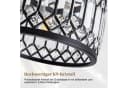 Jibenhome LED Deckenleuchte Schwarzer Kristalllampe, Moderne Kronleuchter Kristall Leuchte, LED wechselbar, Moderne Halb Einbauleuchte, Kristall Dekolampe für Küche, Schlafzimmer Bild 5