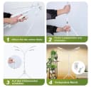 MUPOO Pflanzenlampe 4 Köpfe Vollspektrum Pflanzenlicht, 32W LED Wachstumslicht mit Ständer Bild 5