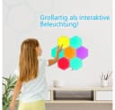 Jibenhome LED Wandleuchte Sechseck Gaming Wandleuchte RGB Bild 1