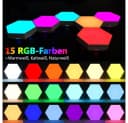 Jibenhome LED Wandleuchte Sechseck Gaming Wandleuchte RGB Bild 4
