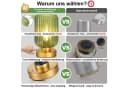MUPOO LED Schreibtischlampe Grüne Glas Tischlampe, LED Modern Touch Tischleuchte für Schlafzimmer, LED wechselbar, Kabellos,Goldfarbene Basis Grüner Glasschirm,LED-Glühbirne inklusive Bild 3