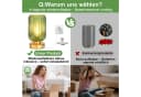 MUPOO LED Schreibtischlampe Grüne Glas Tischlampe, LED Modern Touch Tischleuchte für Schlafzimmer, LED wechselbar, Kabellos,Goldfarbene Basis Grüner Glasschirm,LED-Glühbirne inklusive Bild 4
