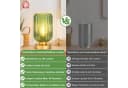 MUPOO LED Schreibtischlampe Grüne Glas Tischlampe, LED Modern Touch Tischleuchte für Schlafzimmer, LED wechselbar, Kabellos,Goldfarbene Basis Grüner Glasschirm,LED-Glühbirne inklusive Bild 5