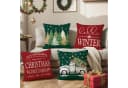 Jibenhome Kissenbezüge Weihnachten 45x45cm Leinen 4 Stück Bild 2