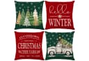 Jibenhome Kissenbezüge Weihnachten 45x45cm Leinen 4 Stück Bild 3